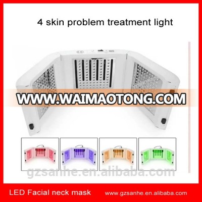 Facial neck led beauty light light therapy mask for wrinkles