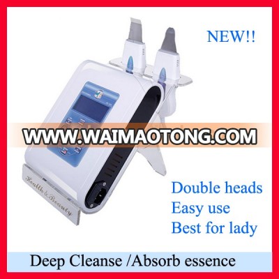 newest LCD screen double handle Ultrasonic skin scrubber